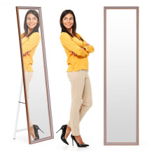 Oglinda mare pe picioare, 148 cm, cadru din aluminiu, pliabila, ModernHome