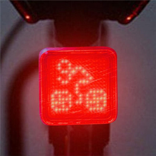 Cycling Tail Light Cycling Rear Light with Intelligent Brake Sensor High Visibility Tail Light with Expression Patterns 1