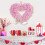 Rose Heart Wreath – Pink Plastic Decorative Wreath 4