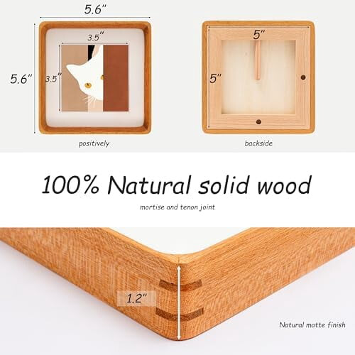 Walnut Wood Picture Frame 8x8 with 6x6 Mat 2