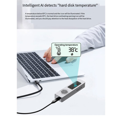 M.2 Hard Drive Case NVME/ENGFF Dual Protocol Solid-State Mobile Hard Drive Case Intelligent Digital Health Detection B 2