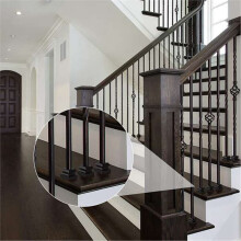 60pcs Iron Baluster Shoes Stair Flat Shoe for 1/2 Inch Square Scroll Basket Twist Knuckle Staircase Balusters