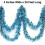 Light Blue Metallic Tinsel Garland 4" x 25' 3