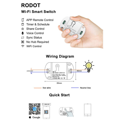 10A Wi-Fi Smart Switch Pack of 3 1
