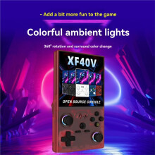 Console de Jeux Vidéo Portable XF40V pour Linux, Écran IPS 4 Pouces, Compatible WiFi, Manette de Jeu, Lecteur de Jeux Vidéo de Poche 128 Go