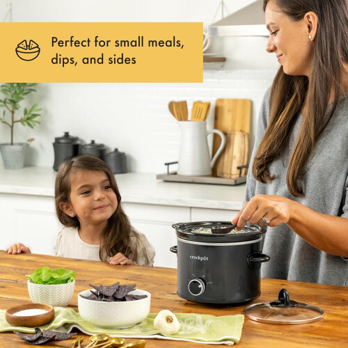 Crockpot2-Quart Classic Slow Cooker Small Slow Cooker Black 2