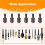 24PCS Keychain Bit Holder,Hex Drill Bit Holder for Impact Driver Drill Bit,Screwdriver Bit Holders for Tools and Gifts 5