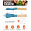 Colher de cozinha antiaderente com cabo de silicone e madeira, 34 cm (13,4 polegadas) 2