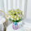 Artificial Austin Roses Bouquet 7 pcs Silk Peonies 8
