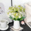 Artificial Austin Roses Bouquet 7 pcs Silk Peonies 3