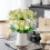 Artificial Austin Roses Bouquet 7 pcs Silk Peonies 5