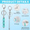 168Pcs Beadable Keychains Kit, Keychains Bulk for Keychain Making Accessories with Beadable Keychain Bars Silicone Beads 2
