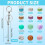 168Pcs Beadable Keychains Kit, Keychains Bulk for Keychain Making Accessories with Beadable Keychain Bars Silicone Beads 7