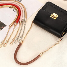 PU Leather Chain Purse Strap, Braided Purse Handle Replacement for Handbags Underarm Bag