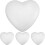 WEUVEB Heart Decor for Wall Foam Hearts DIY Modeling Kits White 4Pcs 3