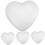 WEUVEB Heart Decor for Wall Foam Hearts DIY Modeling Kits White 4Pcs 4