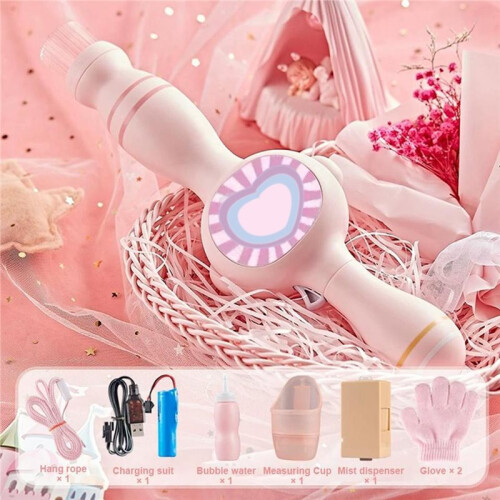 Bubble Machine Elastic Bubble Fog Wand with Magic Effect Portable Bubble Blower for Parties (Includes Water Bottles) A 2