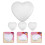 WEUVEB Heart Decor for Wall Foam Hearts DIY Modeling Kits White 4Pcs 6