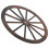Decor de perete cu roată de trăsură western, maro, rustic, pachet de 1 8
