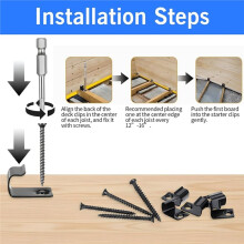 50Pc Deck Clips, Universal Decking Clips with Torx Srews,Torx Bit,Stainless Steel Clips Hidden Fasteners