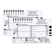 2 Piezas de Regla de ECG de 7 Pasos, Herramienta Rápida de Análisis y Medición del Corazón, Siga 7 Pasos para Leer el ECG