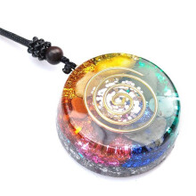 Orgonite Pendant Necklace Generator Emf Healing Crystal Sacred Geometry Chakra Necklaces Meditation Jewellry