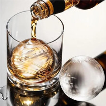 Högkvalitativ Sfärisk Kristallisform för Whisky-Isbitar, 5 cm Stor Genomskinlig Isbitsmaskin, Återanvändbar (2 Runda)