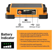 New Rechargeable Solar Flood Light Outdoor Portable LED Spotlight Rechargeable Projector Floodlight Construction Lamp