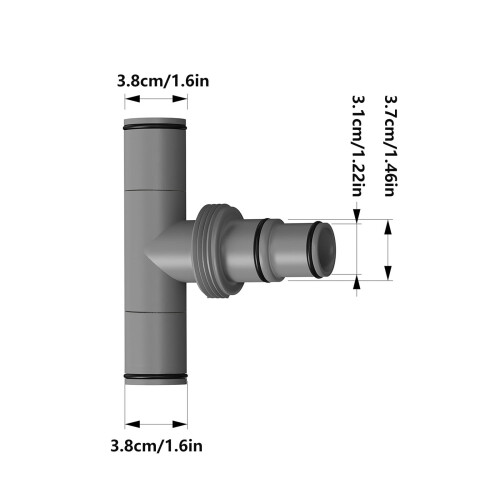 Pooltilbehør 3,8 cm udskiftningsrørsamling 3,8 cm poolslangesamling 2