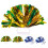 Worgeous4Pcs Μπάλα Μαζορέτας με Λουλούδια για Κορίτσια Παιδική Ομάδα Poms Μπλε Παιδική 5