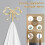 Brass Bowknot Wall Hooks Gold 2 pcs 8