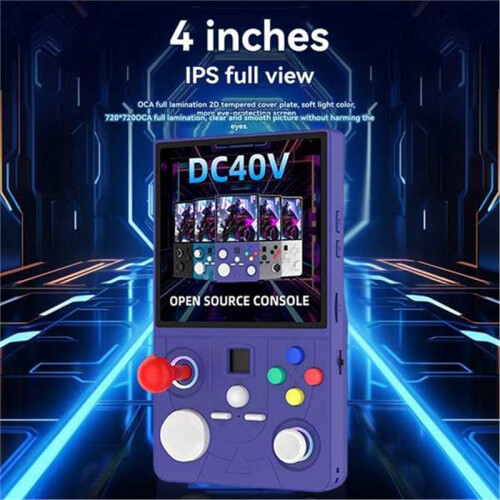 DC40V Retro Handheld Game Console Linux WiFi GamePad RGB Ligh Effect 4.0inch IPS Screen Supports 30+ Emulators B 2