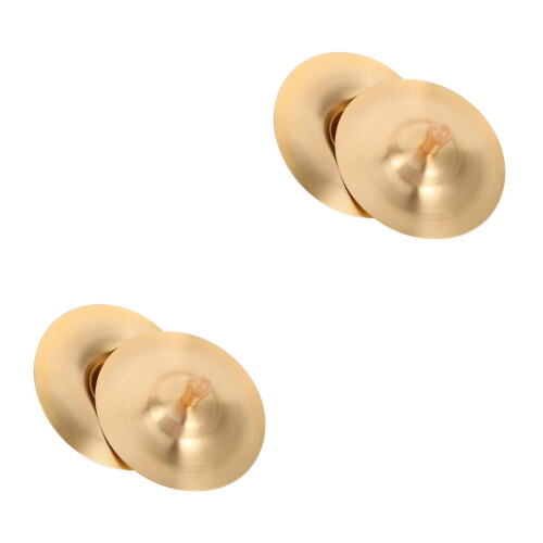2Paires Cymbales Doigts Bronze , Mini Accessoires Percussion Danse 2