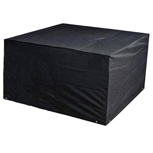 Housse imperméable pour ensemble table et chaises de jardin (noire) 2