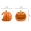Κεραμική θήκη για μπολ με καραμέλες Bico Orange Pumpkin με μεγάλο άνοιγμα, για καραμέλες, 2
