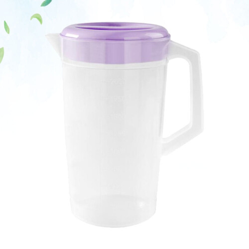 Μωβ πλαστική κανάτα νερού με καπάκι, 2.2L 2