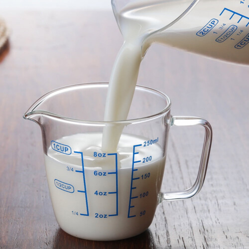 250ml500ml Γυάλινο δοσομετρικό κύπελλο ανθεκτικό στη θερμότητα Ζυγαριά γάλακτος 1