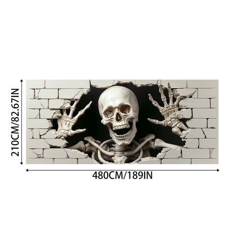 Κάλυμμα Πόρτας Γκαράζ για Halloween 7ft x 16ft Καζάνι Μάγισσας 2