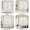 Linen Blend Tier Curtains 50x36 in White 5