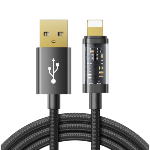 USB-A to Lightning 2.4A Data Cable 1.2m Black