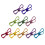 100Pcs Assorted Color Clothespins Metal Clips Windproof 8