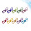 100Pcs Assorted Color Clothespins Metal Clips Windproof 9
