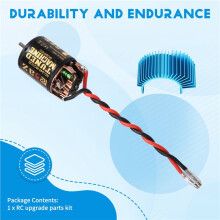 540 Brushed Motor Waterproof with Heat Sink for 1/10 RC Car Crawler Axial SCX10 AXI03007 TRX4  Redcat Gen8 55T