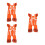 3Pièces Body Bébé Orange Coton Halloween 4