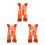 3Pièces Body Bébé Orange Coton Halloween 7