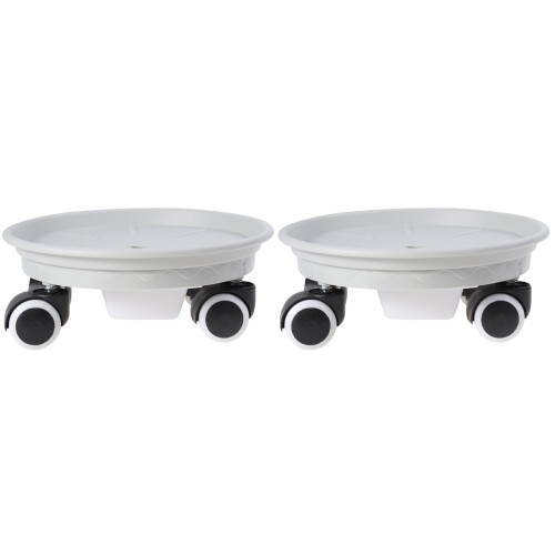 2Pièces Socle De Pot De Simple Pratique Roulettes 1