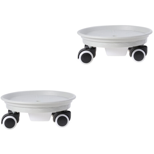 2Pièces Socle De Pot De Simple Pratique Roulettes 2