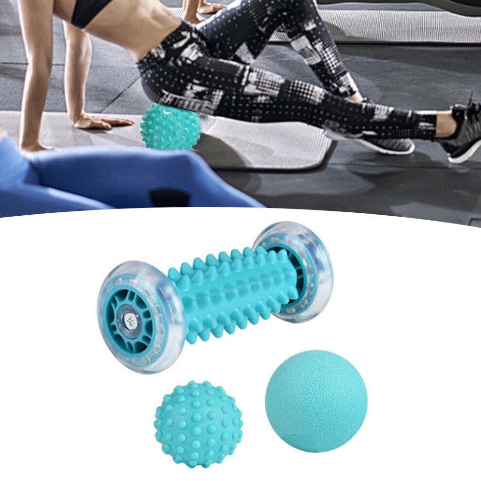 3pcs TPE Foot Massage Ball Set for Plantar Fasciitis & Heel Spurs, Mint Green