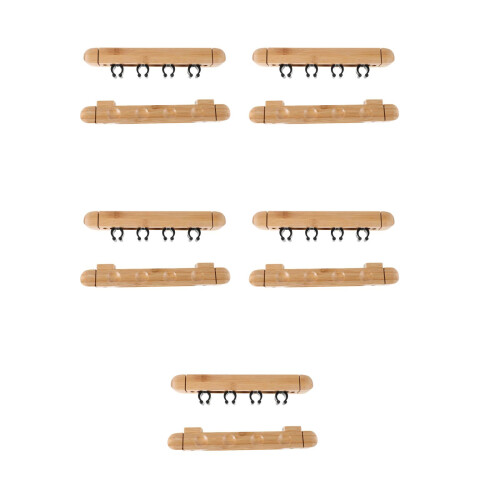 5Ensembles Support Accessories Billard Bois Mural 4 Trous Kaki 2