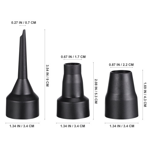 2 sett med tilbehør til blåsepumpe, luft for inflatoradapter, erstatningsdyser 1